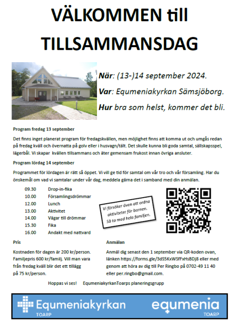 Tillsammansdag 14 September på Sämsjöborg